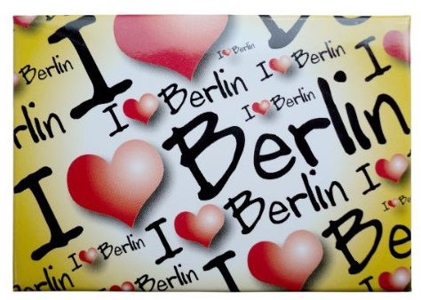 City Souvenir Shop Magnet I Love Berlin, orange-gelb