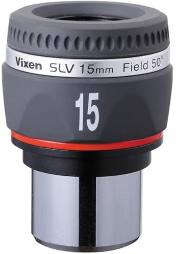 Vixen Okular SLV 15mm 1,25 - Teleskop-Okular, Lanthan-Glas, Schwarz, 50 Grad, Mittelstufe, Astronomie-Interessierte
