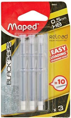 Maped 560511 Cartouche de porte-mine Black'PEPS Reload, 0,5 mm