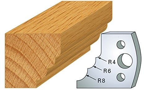 132 : Jeu de 2 fers multi quart de rond ht 40 mm pour porte outils entr'axe plot 24 mm