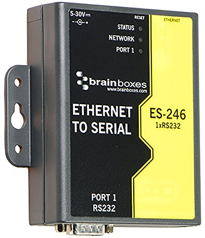 Brainboxes Device Server - 10Mb LAN, 100Mb LAN, RS-232 (ES-246)