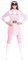 Rubie's Déguisement Officiel du Power Ranger Rose - Taille XS 34-36