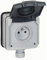 Legrand 090466 Prise de Courant Étanche avec Volet Plexo, 16A, 250V, 2P+T, IP66, Gris