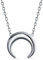 Bling Jewelry Himmlische Trendy Horn Halbmond Halskette Für Frauen .925 Sterling Silber Halsketten Für Frauen Halskette Mit Halbmondstation Doppelhörner Anhänger