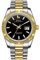 BUREI Herren Luxury Analog Quarz Uhren Datumsanzeige Saphirglaslinse mit Zwei Tönen Edelstahlband