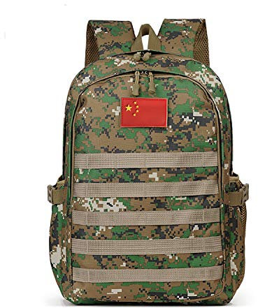 FANDARE Militär Schulrucksack Schultasche Junge Mädchen Rucksäcke Schulranzen Teenager Backpack Tagesrucksack Reise Daypacks Damen Herren Kinderrucksäcke Knapsack Wasserdicht Polyester Camo Grün A