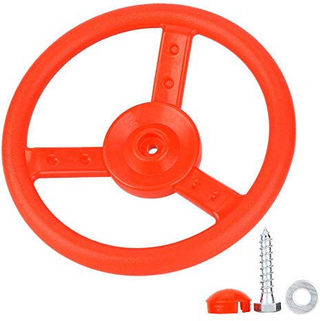 VGEBY1 Swingset Lenkrad, Kunststoff Outdoor Kids Lenkrad Befestigung Spielplatz Schaukel Set(rot) Lenkrad Kinder Spielturm Lenkrad Kinder Spielturm Kindersport Sportgeräte Für Kinder