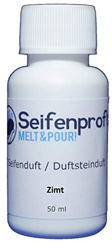 Seifenprofis 50 ml Seifenduft (Zimt) Duftöl zur Seifenherstellung 100% vegan biologisch Badebomben Kerzenduft Raumduft Seifengießen