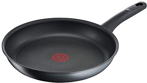 Tefal G12408 Titanium Fusion Frying Pan 32 cm (Titanium Excellence Non-Stick Coating, Thermo-Spot, Hard Fusion Outer Layer, for All Cookers Including Induction), Black