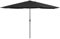 vidaXL Sonnenschirm mit Metall-Mast Kurbelmechanismus Gartenschirm Marktschirm Strandschirm Balkonschirm Ampelschirm Schirm 400cm Schwarz