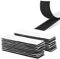 ECENCE 18 Stück Klettband selbstklebend extra stark, Streifen, 30x120mm, Klettverschluss selbstklebend Schwarz, Klebepads für Wände, Boden, Türen, Auto