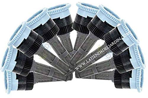 10 x Tobera para difusores de riego. ALCANCE 1,80 METROS. Ángulo de riego REGULABLE 0 a 360º. Rosca hembra compatible con Hunter, Rain Bird, Irritrol, KRain