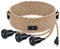 Suspension DIY avec corde de chanvre, câble textile, lampe suspendue 3×E27 avec interrupteur et fiche, lampe rétro 9 mètres de câble, lampe pour table à manger, café, salon, chambre à coucher