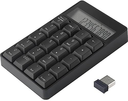 Renkforce RF-NK-201 - Teclado numérico inalámbrico, función calculadora, Color Negro