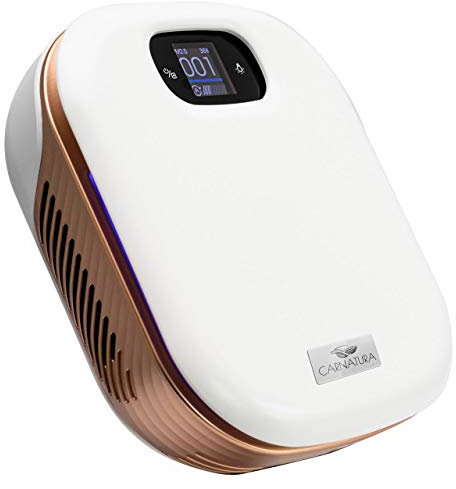 CARNATURA Pure Air Luftreiniger Hybrid – mobiler Autoluftreiniger Raumluftreiniger mit 5-lagigen Hepa Filter (H13) und Luftqualitätsanzeige via LED-Screen