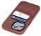 Dockem Wallet Case for iPhone 13 Pro with Built-in Metal Plate for Magnetic Mounting & 2 Credit Card Holder Pockets: Exec M2, Premium Synthetic Leather (6.1 iPhone 13 Pro, Brown)