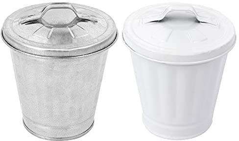 IMIKEYA 2pièces Poubelle De Chambre à Coucher Mini Conteneur à Déchets Avec Couvercle Pot De Rangement Compact Pour Décoration Intérieure