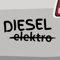 Elektro Nein Danke Aufkleber - 6 Größen 21 Farben - Diesel Kraftstoff Umwelt Auto - Schwarz - Vinyl - Minimalistisch - UV-beständig - Selbstklebend - Protest / Warning