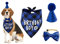 Hunde Geburtstags Halstuch Set, Hunde Geburtstagsparty Zubehör Hunde Bandana Mütze Schals mit niedlichem Hunde Fliegenhalsband für Jungen und Mädchen Welpen (Blue- Birthday Boy)