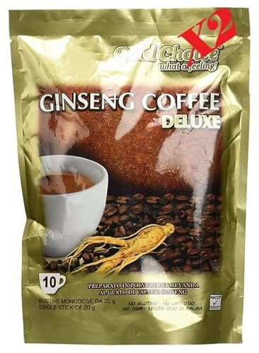 Ginseng Coffee Deluxe - n° 2 Confezioni - Caffè solubile al ginseng - 20 stick da 20g
