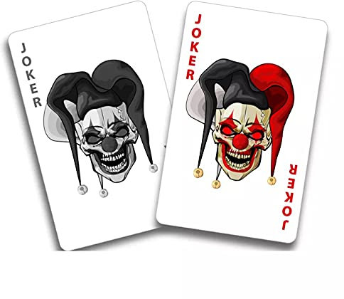 MACMRD Auto Aufkleber 16,1 cm * 12,5 cm Joker Spielkarten Gruseliger Aufkleber PVC Motorrad Auto Aufkleber