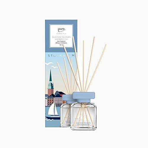 ipuro fresh Stockholm Raumduft mit spritziger Zitrone & Mandarine - angenehmer Raumerfrischer der Europakollektion für ein einzigartiges Duft-Erlebnis - Lufterfrischer Wohnung mit Duftstäbchen 100ml
