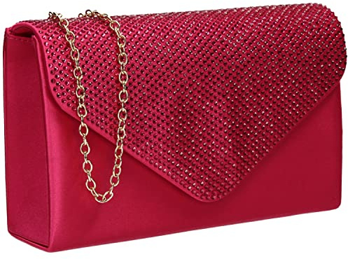 SwankySwans Damen Jodie Clutch Bag, fuchsia, One Size