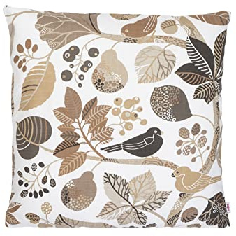 beties Zauberwald Kissenhülle Bezug ca. 60x60 cm hochwertig & angenehm aus 100% Baumwolle (Taupe)