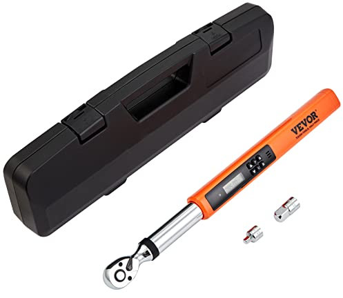 VEVOR Digital Torque Wrench, 3/8 Drive Electronic Torque Wrench, Torque Wrench Kit 3.7-37ft.lb/5-50n.m Torque Range Accurate to ±2%, 3-Mode Adjustable Torque Wrench Set with LED Buzzer Calibration