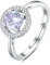 INFUSEU Geburtsstein Ring, 925 Sterling Silber Geburtsstein Alexandrit Ringe für Damen September Personalisierbar Verstellbar Offene Bänder Zirkonia Ringe Geschenke für Frauen Mädchen