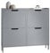SoBuy Meuble Chaussure 4 Abattants Meuble à Chaussures d’Entree Armoire à Chaussures Rangement Chaussures Compact Range Chaussures Étroit pour Petite Entrée ou Couloir L100xP19xH91cm, Gris, FSR100-HG