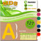 MDS Brand A-Z 5cm Buchstaben Aufkleber & Zahlen 6-Farben | Selbstklebende & Matt – neu positionierbar, einfach zum basteln & gestalten, Ideal für Scrapbook, Schaufenster & DIY-Projekte (Gelb)