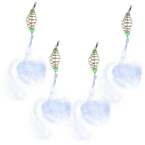 Yardwe 4pcs Nylon Fishing Net Trap Netting for Freshwater Casting for Throw Catch Fishing Net and Saltwater Fishnet Great Tackle Outdoor Accessories