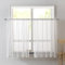 2 Stück Scheibengardine Mit Spitzen, Halbtransparente Bistrogardine Weiß Vorhänge, Kurzstores Voile Gardine Fenstervorhang, Privatsphäre Fenstervorhang Deko Für Küche Wohnzimmer (65Bx90H(CM),A)