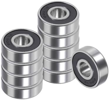 Kozelo 10 Stück 608-2RS Kugellager - [8x22x7mm] Chromstahl Doppelt abgedichtete Rillenkugellager für Maschinenanwendungen Industrielle Ausrüstung
