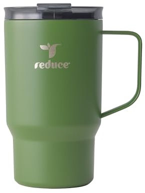 REDUCE Hot1 - Taza aislada de acero inoxidable Hot1 de 18 onzas con tapa de ajuste de temperatura, aspiradora de doble pared, apta para portavasos, mantiene las bebidas calientes durante 6 horas,