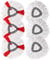 A aBlumen 6Testine di Ricambio per Mocio Vileda Turbo 2in1, Compatibili con EasyWring & Clean, Teste in Microfibra Assorbente per Ricambio Vileda Lavapavimenti (Bianco e Rosso)