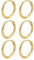 Mochity 3-7 Paare Ohrringe Gold für Damen Herren, 316L Edelstahl Creolen Silber, Ohrringe 14K Vergoldeter, Hypoallergen Kleine Creolen Ohrstecker (3 Paare 8mm, Gold)