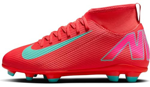 NIKE Unisex Kinder Jr. Mercurial Superfly 10 Club Sneaker, Ember Glow Aurora Green, 38.5 EU