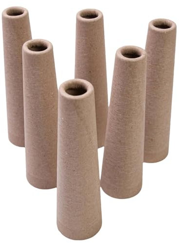 Generisch Yarn Cone, Paper, Pack of 6, Wool Yarn Cones, Thick, Craft Accessories for Knitting, Tufting and Crochet