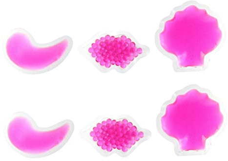 SEWOART Kalt Und Warm Gelpads 6 Stück Wiederverwendbar Mikrowellengeeignet Schmerztherapie Kompressen Für Augen Und Lippen Kühlend Und Wärmend Make up Pflege