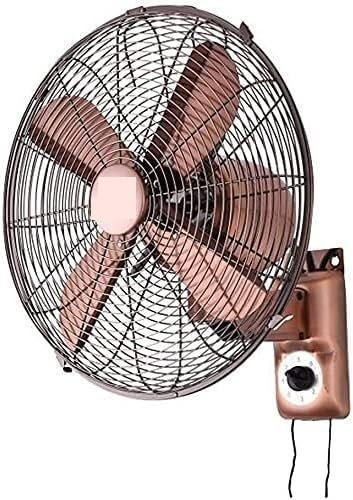 Wall-mounted Adjustable Tilt Industrial Fan, Retro Wall-mounted, Industrial Oscillating Fan With Copper Motor And Remote Control, 3 Levels Adjustable, Wide-angle Air Supply(Red Bronze,12 inch 35W)
