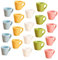 Gogogmee Juego De 20 Tazas De Porcelana En Miniatura para Decoración De Casas De Juegos para Niños Y Niñas