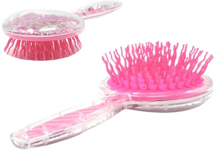 LOL Surprise Glitzer-Haarbürste mit glitzerndem Kopf und rosa Borsten