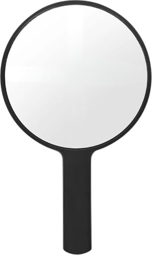Nokwocy Specchio a mano, specchio da parrucchiere, specchio a mano con maniglia, specchio a mano, specchio cosmetico portatile portatile alla moda, casa, uso di viaggio