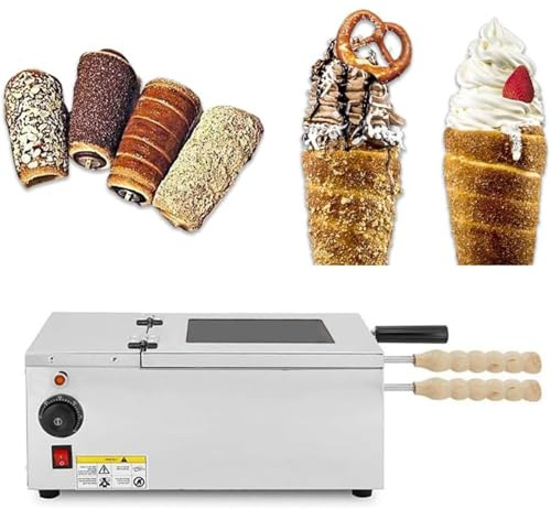 Kommerzieller Kaminkuchenofen + 2 Backwalzen, 1500 W Elektrische Toastermaschine - Temperaturbereich (50 °C ~ 300 °C), FüR Die KüChe Im Restaurant