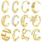 JeweBella Faux Piercing Oreille Ear Cuff Réglables Manchette Oreille Femme Or/Argent Non Piercing Faux Helix Cartilage Boucles d'Oreilles Clip 14K Plaqué Or Boucle Oreille Sans Trou