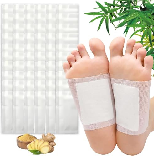 Detox Fusspflaster Entgiftungspflaster 60 PCS Detox Fußpflaster Entgiftungspflaster 100% Natürliche Fußpads Deep Cleansing Foot Pads Entgiftungspflaster Füße Detox Pflaster Fördert die Durchblutung