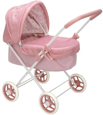 ARIAS Kinderwagen mit Verdeck der Kollektion Elegance, faltbar und mit Abnehmbarer Wanne, Höhe des Lenkers beträgt 57 cm, Maße: 35 x 61 x 60 cm, Spielzeug für Kinder ab 3 Jahren (ARI40923)