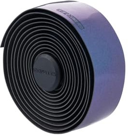 CONTEC Lenkerband Comfort.Tacky, 2000x30x2,5 mm, aus Polyurethan, selbstklebend und rutschsicher, mit Klebestreifen und 2 Lenkerstopfen, Paar, chameleon metallic